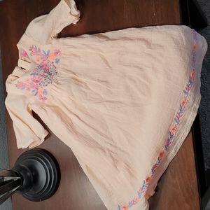 Isaac Mizrahi New York Embroidered Gauzy Floral Boho Dress Size 4T